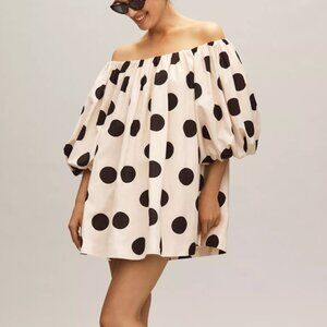 Mare Mare Puff-Sleeve Off-The-Shoulder Mini Dress